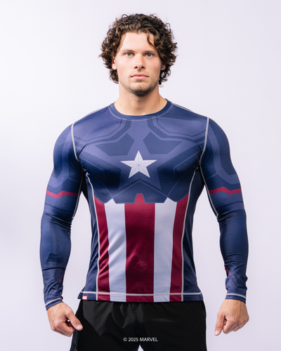 Captain America Long Sleeve MMA Rash Guard