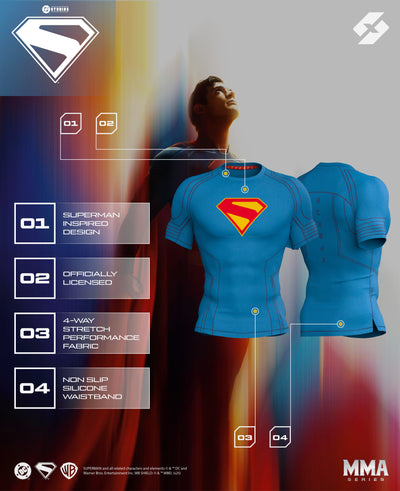 SUPERMAN Short Sleeve MMA Rash Guard